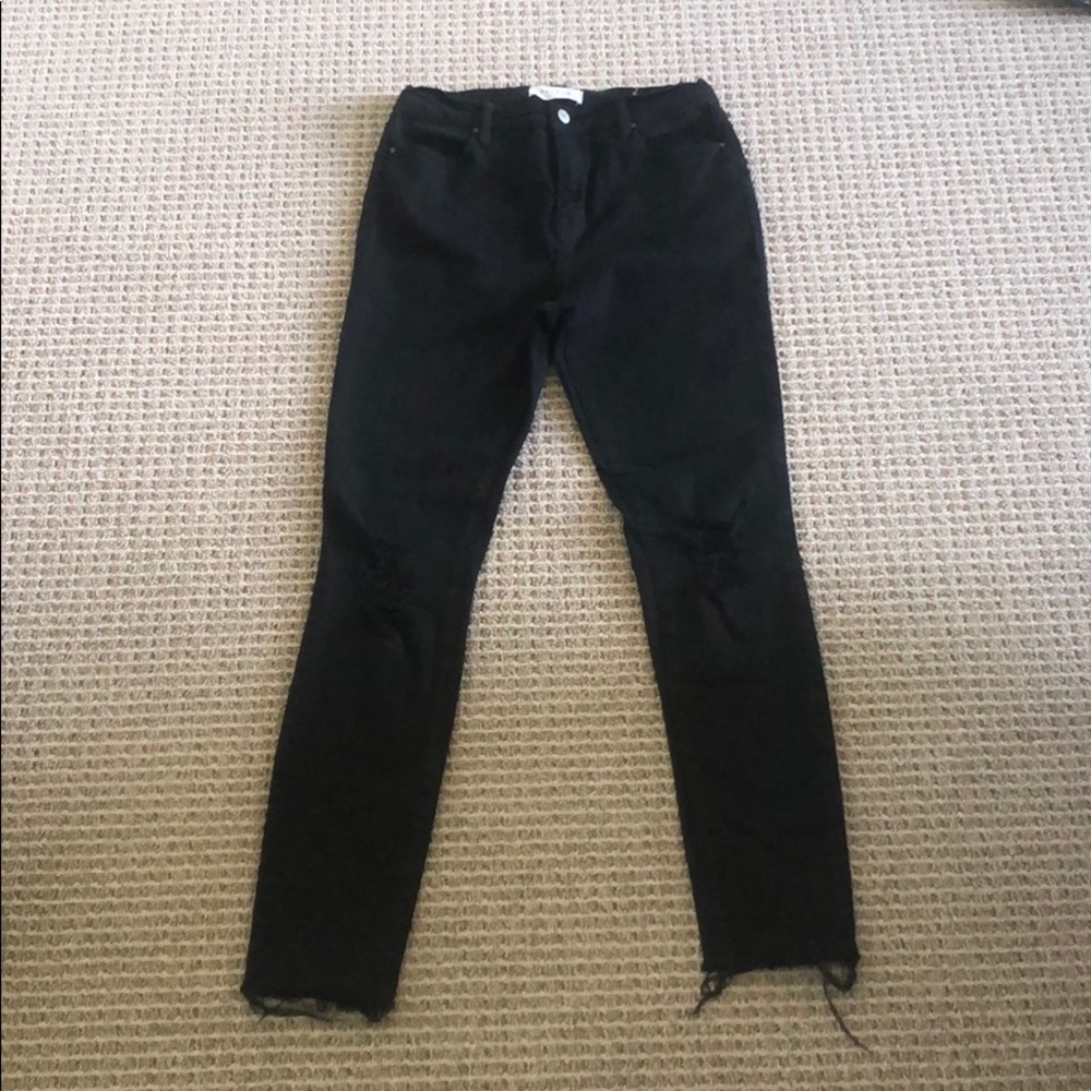 cute black ripped jeans